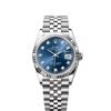Rolex Date just 41 bright blue, diamond-set