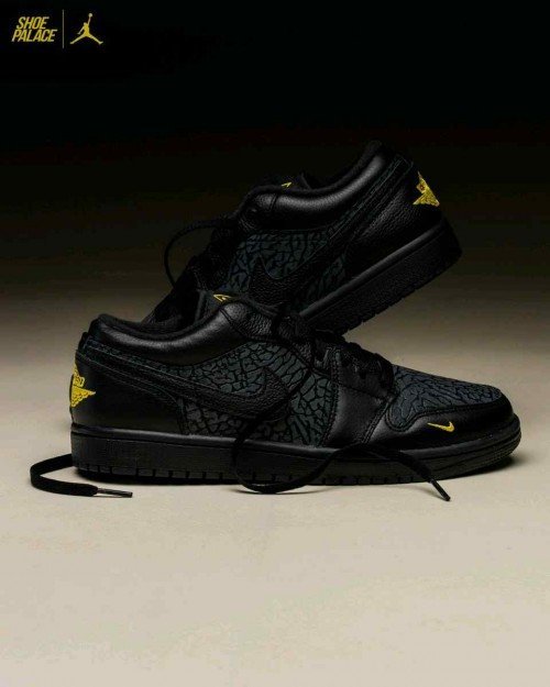 Nikee Air Jordan 1 Low SE Black Anthracite Tour Yellow 427